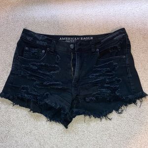 Black American Eagle jean shorts